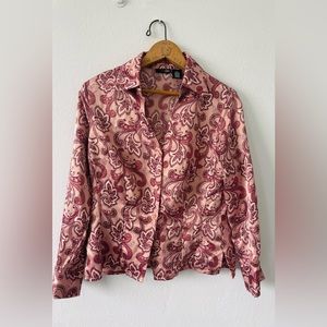 Silk like pink blouse